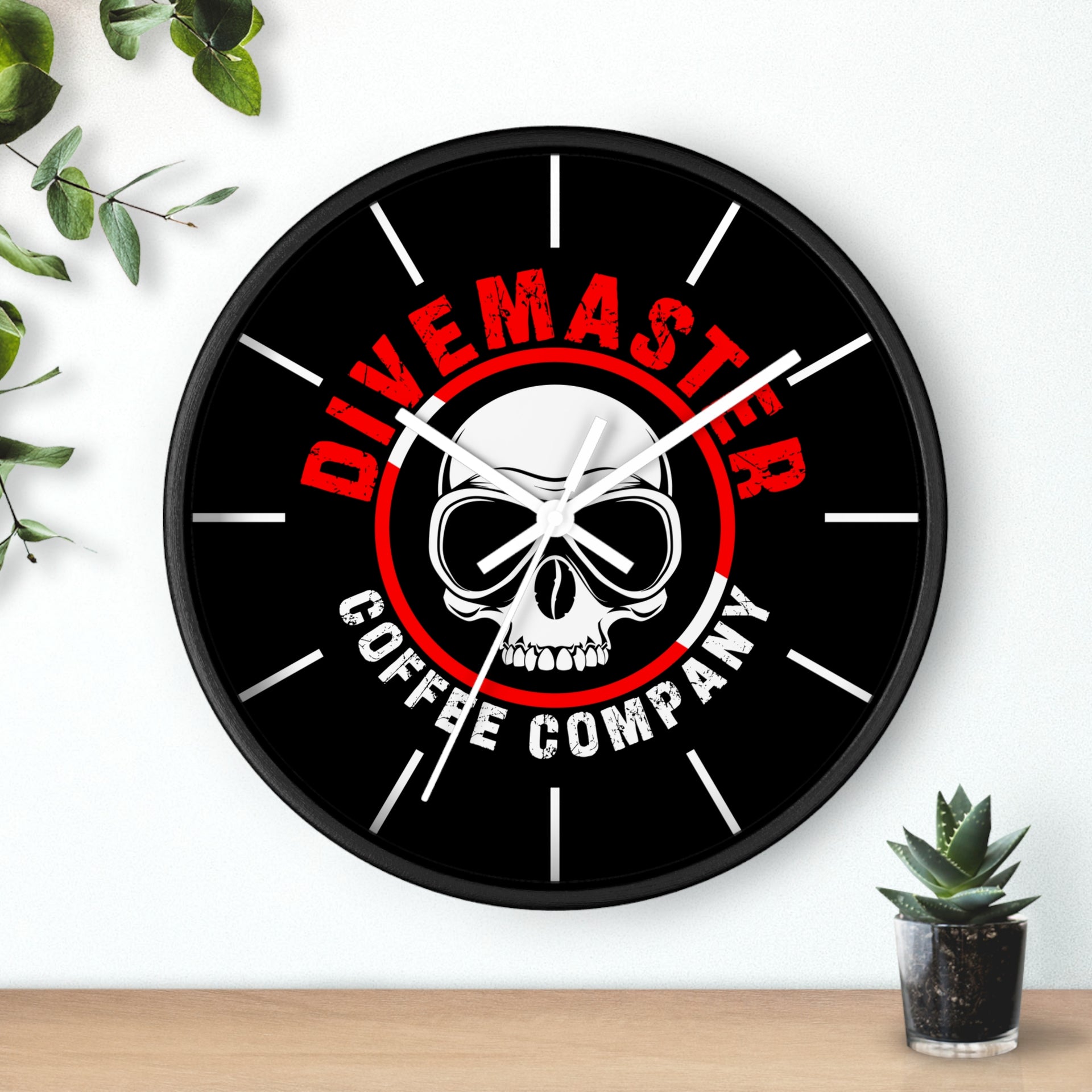 DIVEMASTER COFFEE WALL CLOCK