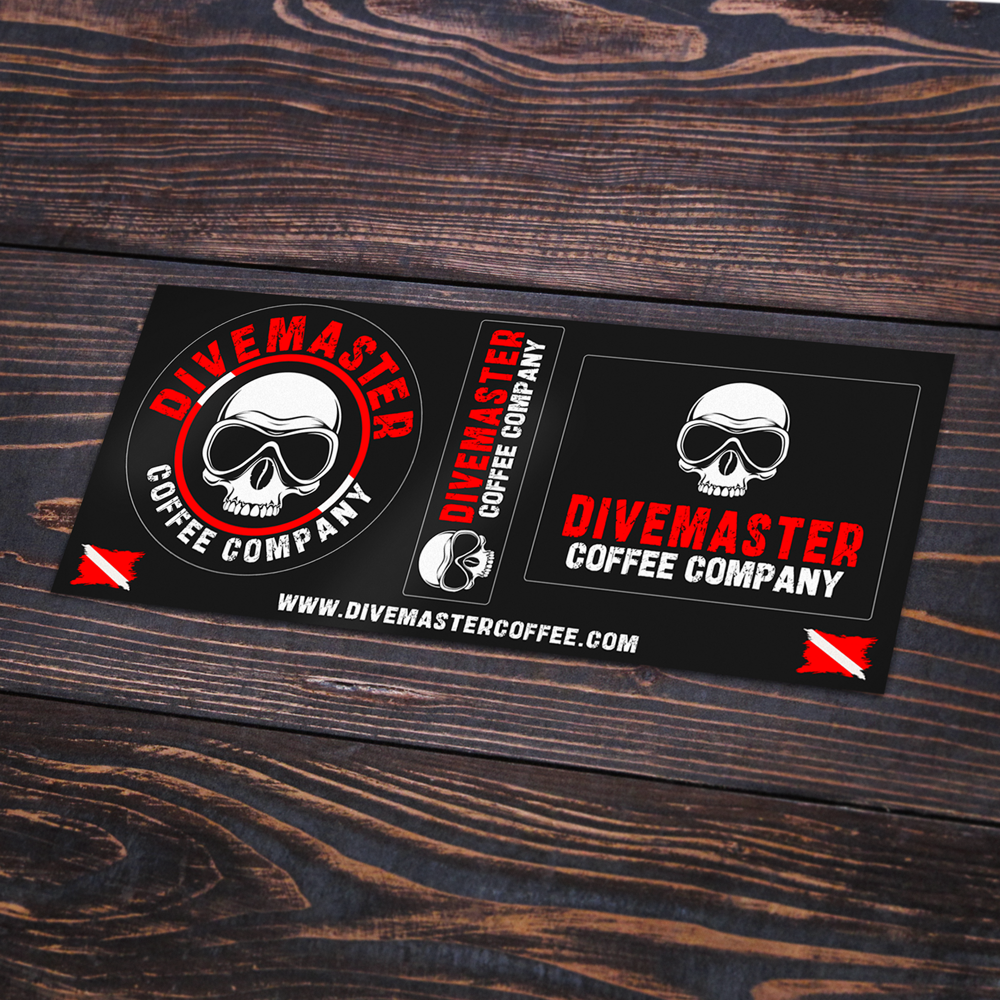 DIVEMASTER COFFEE STICKERS